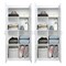 Manhattan Comfort Hopkins Storage Closet 2.0 in White - Set of 2 2-2GLF-WH - alternate 3